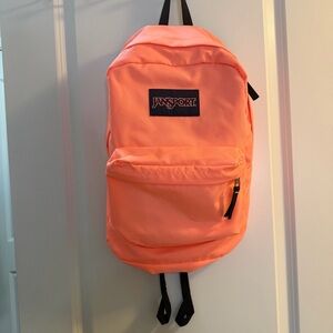 New! JANSPORT Superbreak Backpack Coral/Orange